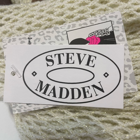 NEW with Tags Steve Madden Cream and Gold Infinity Scarf - Picture 3 of 5